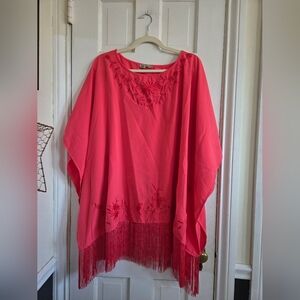 DG2 Diane Gilman Bold Pink/Coral Top